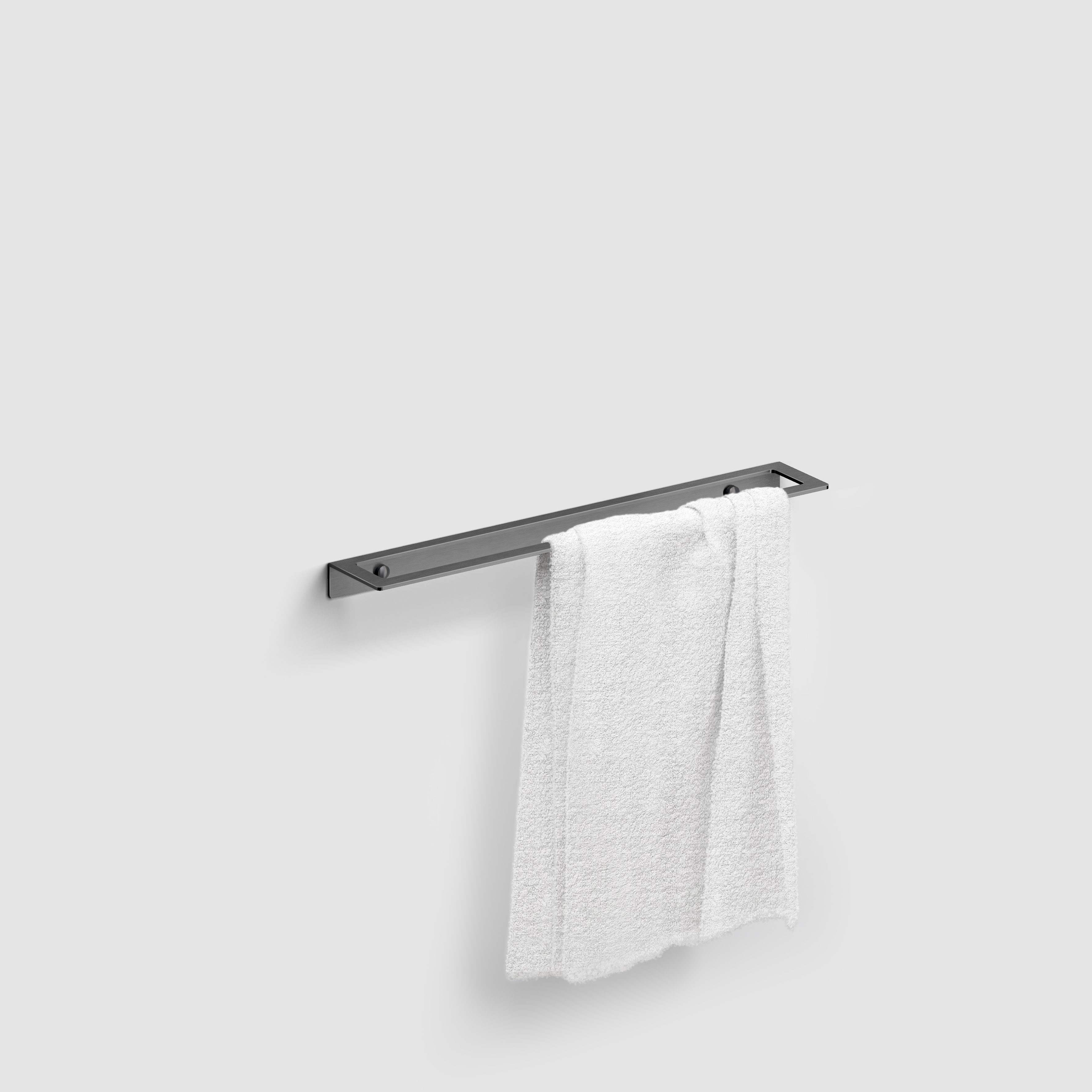 Clou Fold handdoekrek 45 cm, gunmetal geborsteld PVD